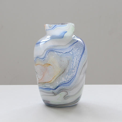 现代简约水墨纹花瓶渐变小口鲜花台面家居样板房装饰工艺品摆件 商品图12