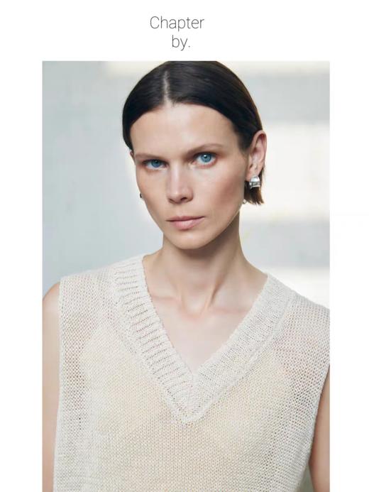 Chapter by/CBS23K17/高品质纱线短款冰凉感显瘦镂空马甲 商品图2