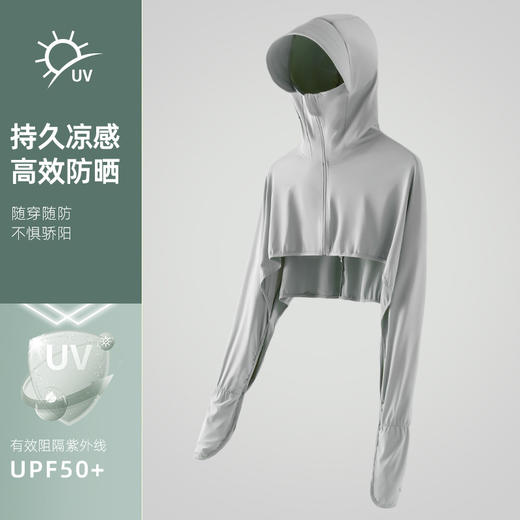 雀说防晒衣女夏季披肩斗篷新款冰丝原纱防紫外线户外遮阳透气薄防晒服AL2310 商品图6