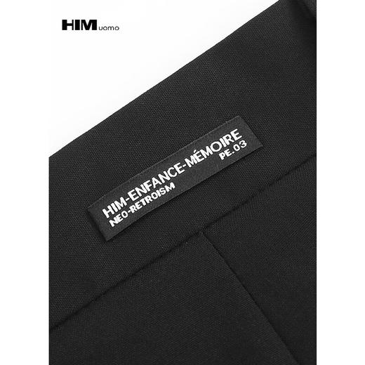 HIM漢崇 后腰简约字母织唛舒适修身通勤商务九分西裤男 2026春季 商品图2