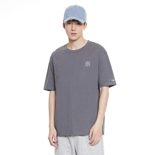 GXG男装夏季休闲百搭上衣男士纯棉创意字母印花短袖t恤K&C 商品图4