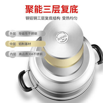 苏泊尔SUPOR 蒸锅真味鲜不锈钢双层复底30cm蒸鱼锅加高锅盖蒸笼EZ30BS04 /厨具 /烹饪锅具 /蒸锅 商品图2