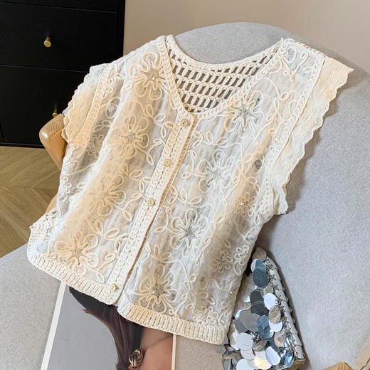 雀说纯色夏季新品宽松显瘦遮肉时尚气质V领无袖背心吊带AL2161 商品图3