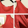 丁摩 莫代尔背心女夏季薄款宽松中长款打底衫内搭大码无袖纯色上衣5ZF-2203 商品缩略图1