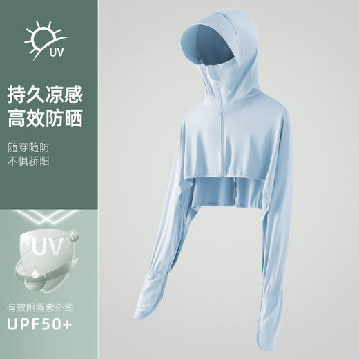 雀说防晒衣女夏季披肩斗篷新款冰丝原纱防紫外线户外遮阳透气薄防晒服AL2310 商品图5