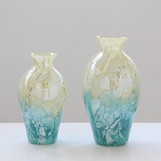 现代简约水墨纹花瓶渐变小口鲜花台面家居样板房装饰工艺品摆件 商品图5