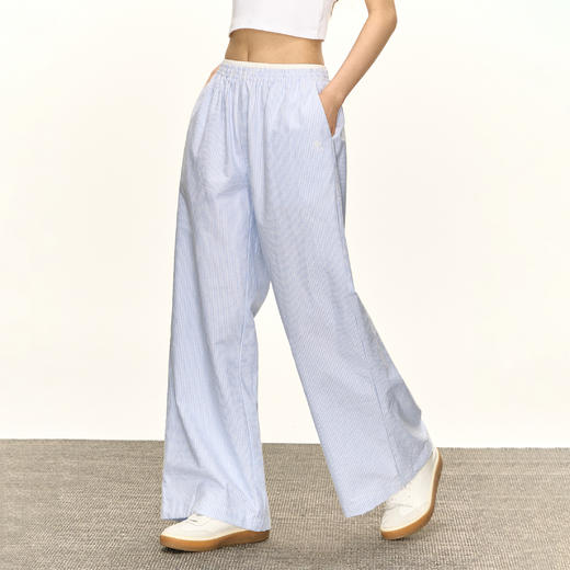 Ariseism  美式复古慵懒风条纹宽松休闲裤女夏季新款低腰阔腿裤子 商品图1