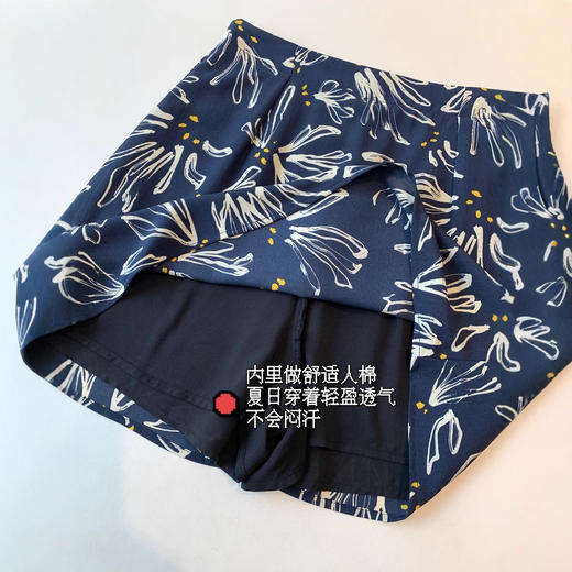 水墨之韵 ！2025双皱面料轻盈透气细腻亲肤直筒裙裤版印花短裙夏！ 商品图3