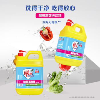 雕牌高效洗洁精5kg 除菌率99% 餐具/食品通用 /家庭清洁/纸品 /家庭环境清洁 /洗洁精 商品图1