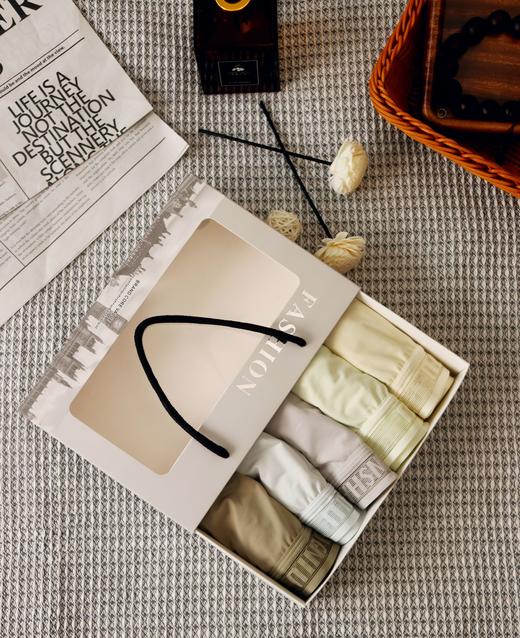 【7A抑菌冰丝男士内裤】!!镂空腰带设计 透气加倍简约大方 多色组合超百搭 冰丝面料，速干透气，冰冰凉凉，无惧闷热 镂空腰头设计，高弹不勒，舒适一整天 商品图0