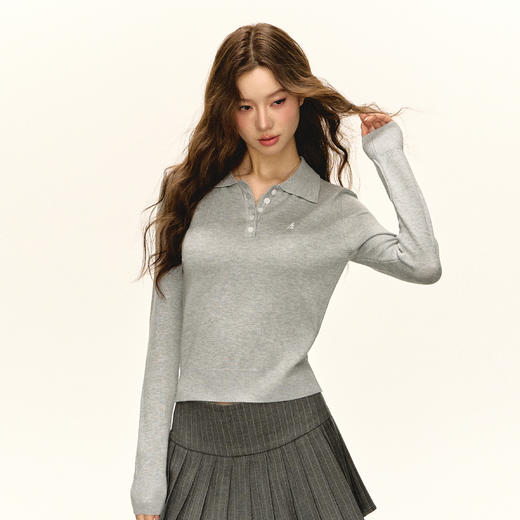 Ariseism 美式复古针织衫女2025春季新款内搭打底修身上衣 商品图0