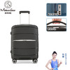美都袋鼠/MDKANGROO24英寸PP旅行箱黑色轻便拉链款拉杆箱MD5110-24A 商品缩略图0
