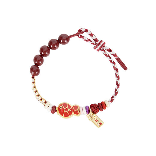 大英博物馆 东瀛系列 开运朱砂桃花结 手绳 商品图5