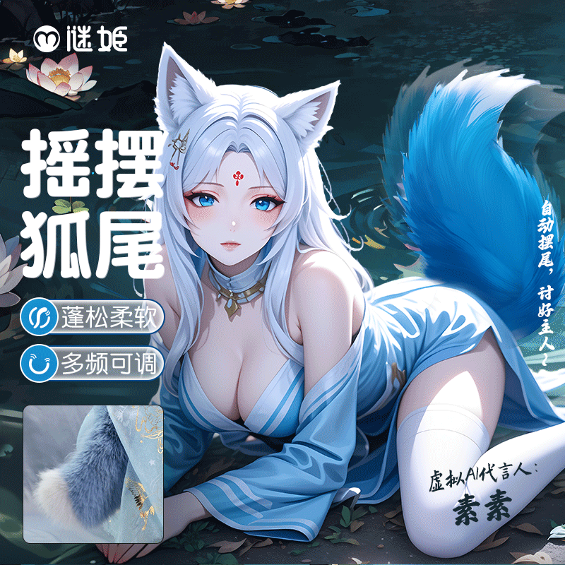 【情趣用品】谜姬 绯夜摇摆狐尾sm电动摇摆挑逗