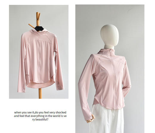 丁摩 【小蛮腰3.0】双C防晒衣修身立领运动外套女凉感连帽防晒服5ZF-B228 商品图8