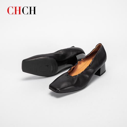 CHCH平衡鞋浅口牛皮休闲女单鞋CN2B5201 商品图1