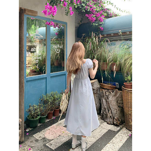 <曾小咸推荐>3.27现货秒杀 ！微信超特价！法式方领蝴蝶结系带连衣裙 日常229.99 立减130 秒杀99.99！！ 商品图4