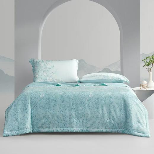 梦洁  天丝印花塔黄夏被：绿樱 商品图0