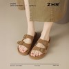 ZHR则则反绒牛皮勃肯拖鞋女外穿夏季百搭半拖勃肯鞋女沙滩凉拖鞋 商品缩略图9