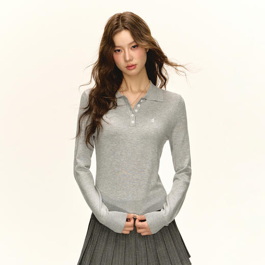 Ariseism 美式复古针织衫女2025春季新款内搭打底修身上衣 商品图1
