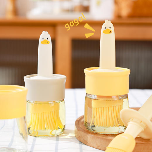 【YOY鸭一体油刷瓶】烧烤刷油刷子家用硅胶油刷带瓶厨房烙饼食品级烧烤烘焙一体油刷瓶 商品图0