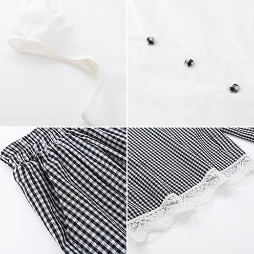 女装半袖小衫配格子阔腿两件套S5223010 商品图2