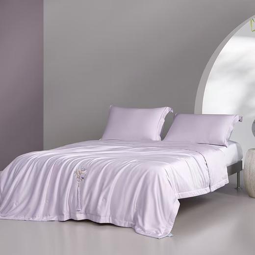 梦洁 01844 天丝棉水洗有机纯蚕丝夏被：中国 蒸蒸日上（烟紫) 商品图1