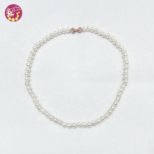 珍珠项链-白珠【6.5-7.5mm】编号200066 商品图0