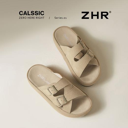 ZHR则则勃肯拖厚底拖鞋2025夏季新款外穿平底拖鞋复古半拖沙滩鞋 商品图9