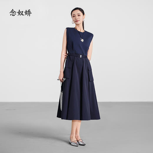 【商场同款】CND5589“藏蓝色连衣裙” 灵动休闲感 显腰身 商品图2