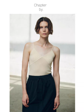 Chapter by/CBS23K21/针织分割打底吊带上衣