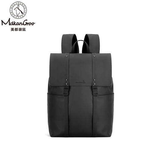 美都袋鼠/MDKANGROO户外通勤商务男女同款皮质书包电脑双肩包 MDXXB4018-A 商品图3