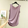 丁摩 莫代尔背心女夏季薄款宽松中长款打底衫内搭大码无袖纯色上衣5ZF-2203 商品缩略图7