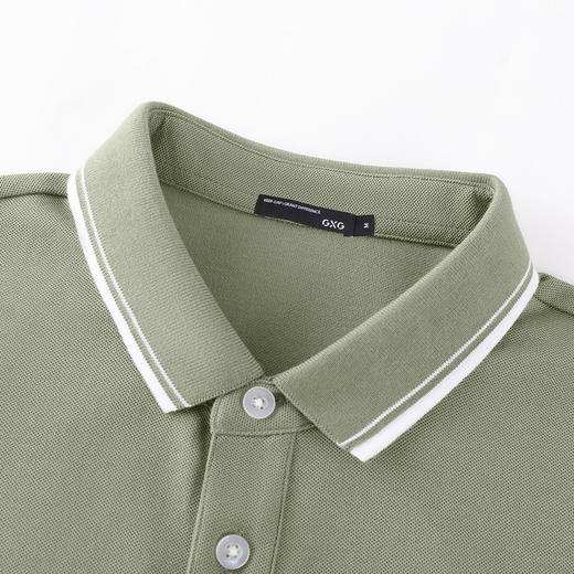 GXG男装夏季纯色简约时尚百搭商务款男士短袖polo衫  K&C 商品图8