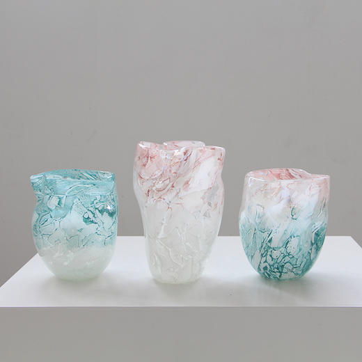 现代简约水墨纹花瓶渐变小口鲜花台面家居样板房装饰工艺品摆件 商品图3