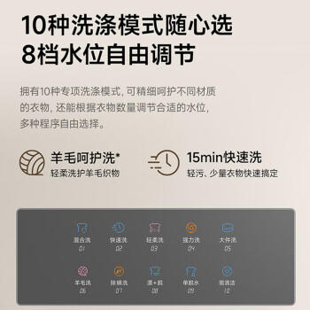 米家小米波轮洗衣机全自动 12公斤超净洗羊毛洗大容量官方正品租房宿舍XQB120MJ301 /家用电器 /大 家 电 /洗衣机 商品图0