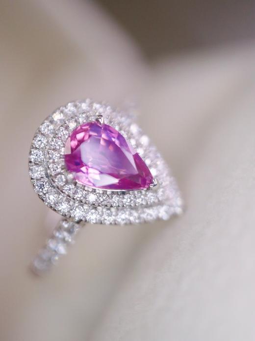 0.86ct刻面帕帕拉恰蓝宝石戒指 商品图3