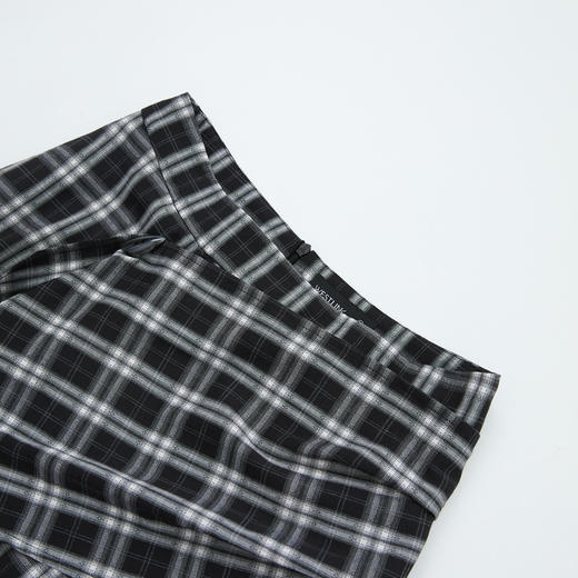 【解构主义】设计感不规则黑白格纹半身裙女夏季半裙V1150758 商品图5