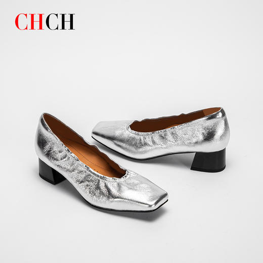 CHCH平衡鞋浅口牛皮休闲女单鞋CN2B5201 商品图2