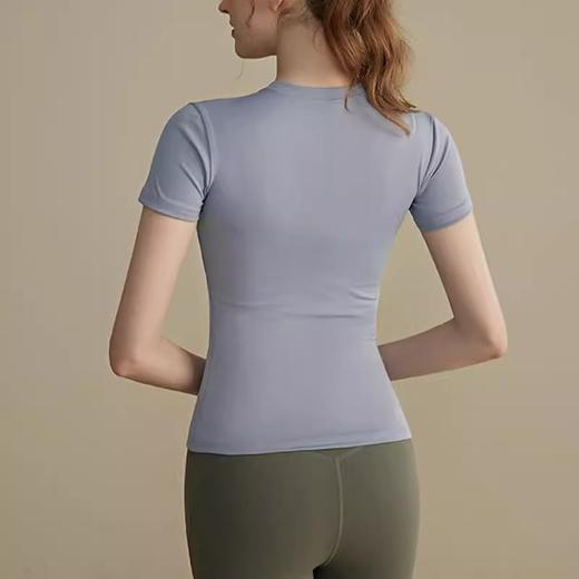【147元任选3件】跃牌【蚂蚁运动】系列 瑜伽短袖紧身显瘦裸感高弹运动跑步t恤DST2766（活动产品，收货7天内支持退换） 商品图3