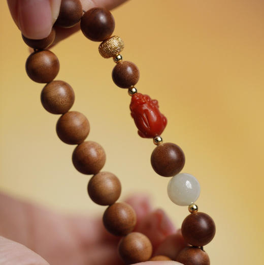 【青山特惠】10mm原创设计 黑肉沉水级 正区老山檀【绎心】手串y10 商品图3