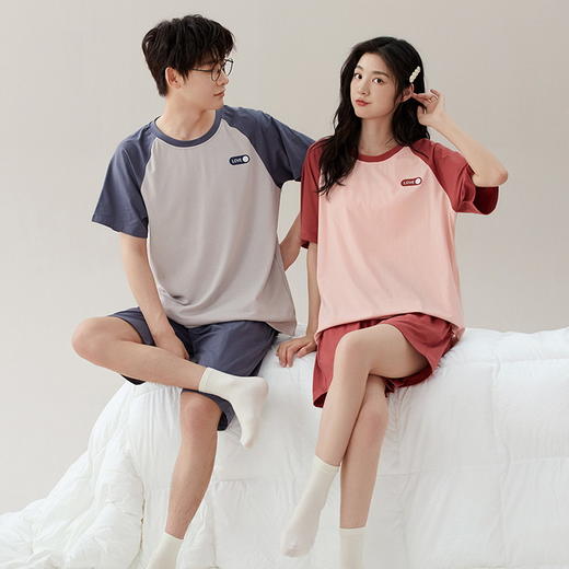 雀说 情侣睡衣夏季纯棉男款女士夏款 商品图7