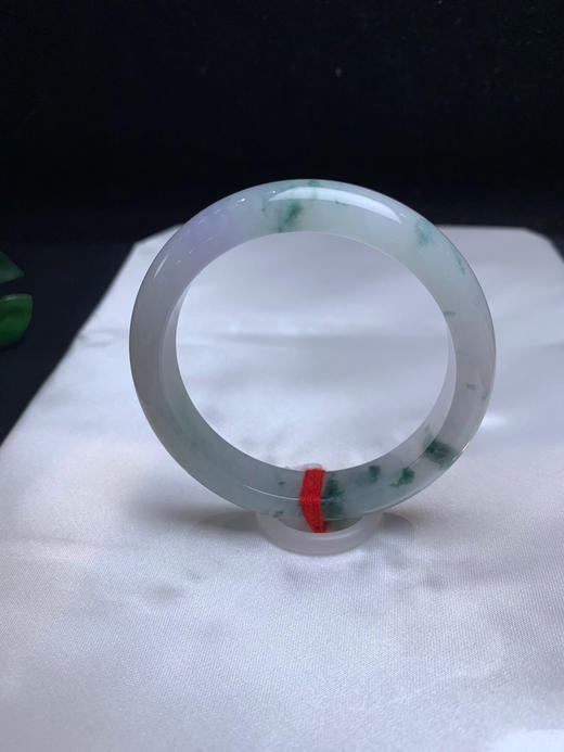 620115，52.6 淡紫飘花正圈，清新白底 飘蓝花 局部带紫底 清新干净 秀气 商品图0