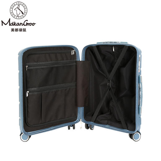 美都袋鼠/MDKANGROO24英寸PP旅行箱蓝色轻便拉链款拉杆箱MD5110-24L 商品图4