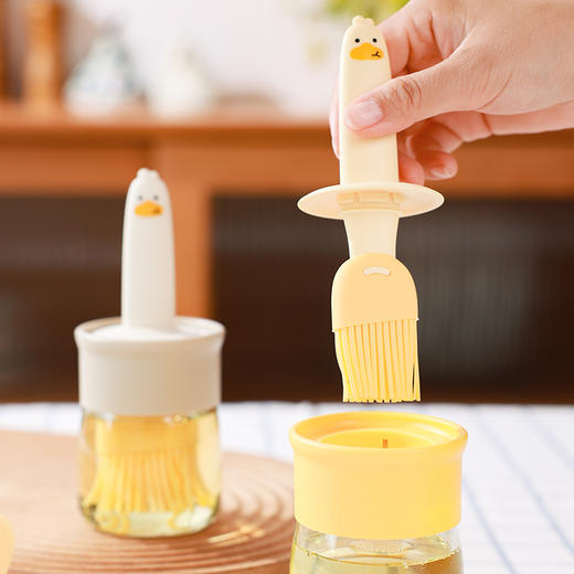 【YOY鸭一体油刷瓶】烧烤刷油刷子家用硅胶油刷带瓶厨房烙饼食品级烧烤烘焙一体油刷瓶 商品图1