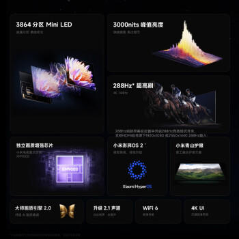 小米电视S Pro Mini LED 100英寸 3000nits 3864分区家电 L100MB-SP游戏电视平板智慧屏彩电显示器 /家用电器 /大 家 电 /平板电视 商品图0