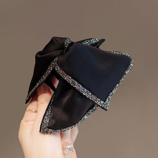 丁摩 赫本风抓夹女高级感水钻发夹后脑勺盘发鲨鱼夹发卡半扎发发夹头饰5ZF-293 商品图5