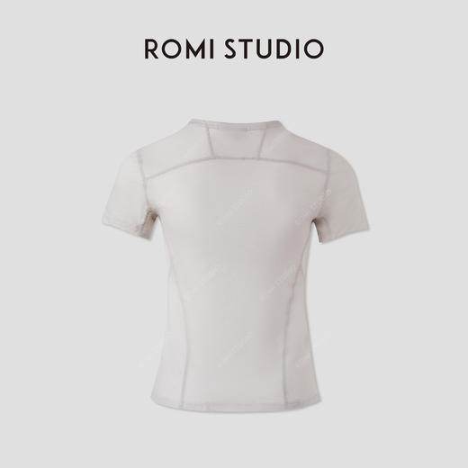 ROMI STUDIO“肤感至上”绵羊毛混纺轻薄柔感快干短袖T恤RWCSSD2643 商品图1