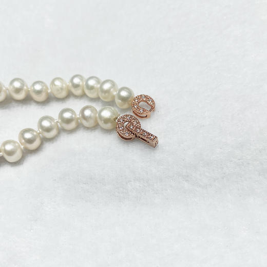 珍珠项链-白珠【6.5-7.5mm】编号200066 商品图1