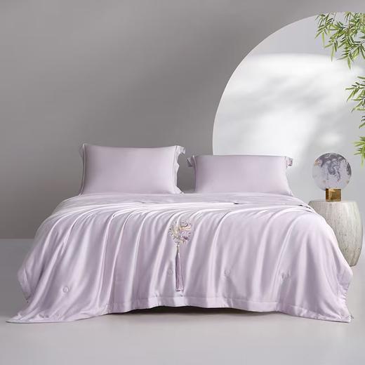 梦洁 01844 天丝棉水洗有机纯蚕丝夏被：中国 蒸蒸日上（烟紫) 商品图0